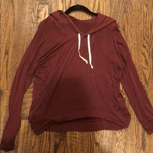 Brandy Melville Burgundy Hoodie
